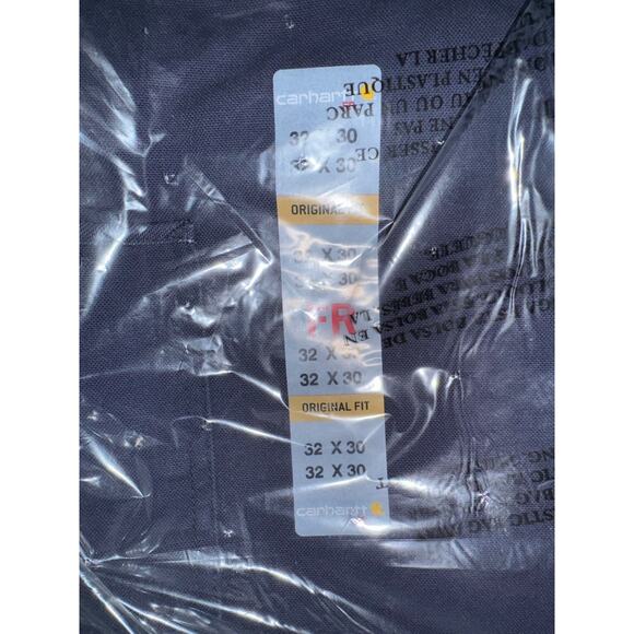 NWT Carhartt Men's Flame Resistant Washed Duck Work Dungaree Dark Navy 32W x 30L - Picture 6 of 7